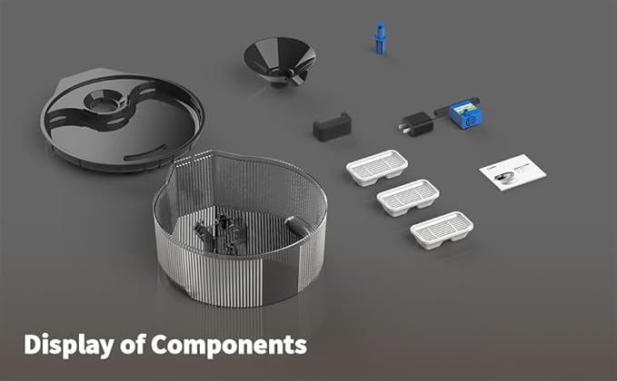 Dog Water Fountain, 5L/169oz Pet Water Fountain with Transparent Design and 3 Filters, Dog Water Bowl Dispenser with Quiet Pump, Ideal for Dogs, Cats and Multi-pet households