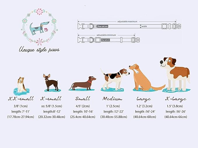 Unique Style Paws Thanksgiving Day Dog Collar with Bow Blue Turkey Cotton Puppy Collars for Small Medium Large Dogs