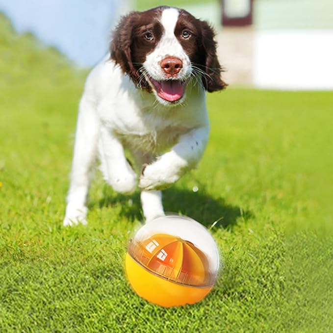 Monotre Dog Treat Ball, Interactive Squeaky Mental Stimulation Toys, Slow Feeder Puzzle Toys for Medium/Large Dog Breeds