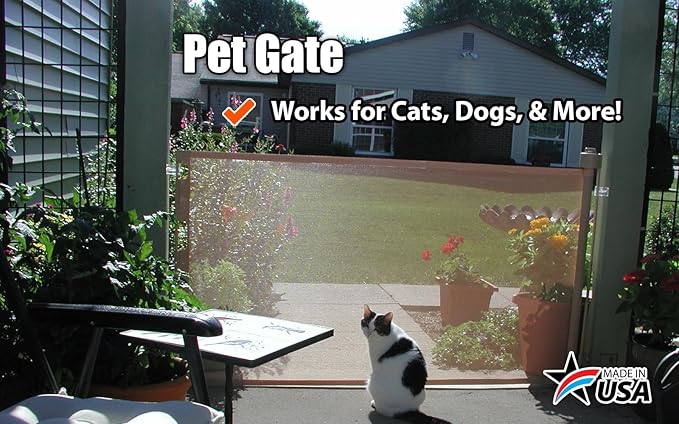 Retract-A-Gate 52" Café: The Original and only Made in USA Retractable Baby, Dog, & Cat Gate