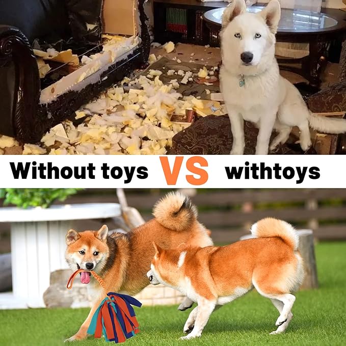 wodoca Interactive Dog Toys, Dog Rope Toys for Aggressive Chewers -Tough Rope Tug of War Dog Toys, Dog Tug Toy for Boredom for Small Medium Puppy Interacting Games (Orange)