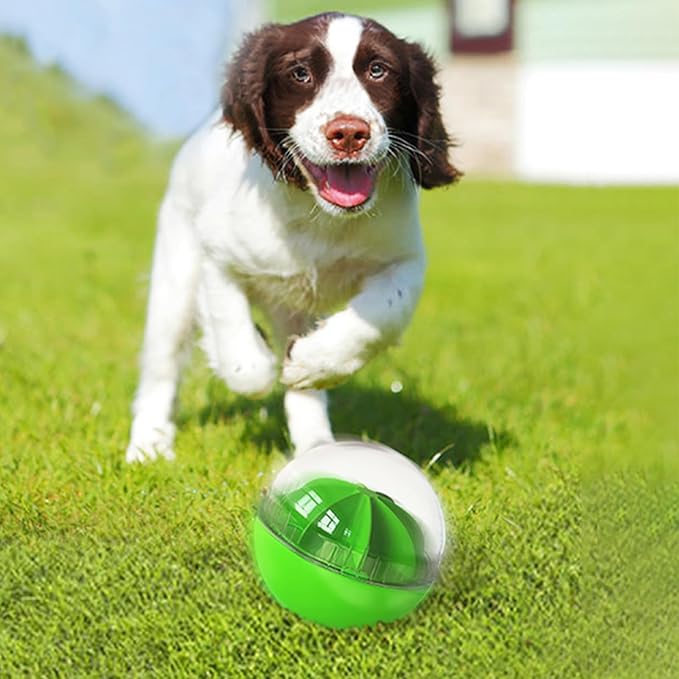 Monotre Dog Treat Ball, Dog Food Puzzle Slow Feeder Interactive Squeaky Mental Stimulation Toys, Dog& Cat Treat Dispenser Puzzle Toys Active Rolling Balls for Medium/Large Dog Breeds