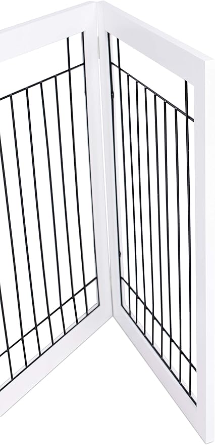 Internet's Best Traditional Wire Dog Gate - 4 Panel - 30" Tall - White