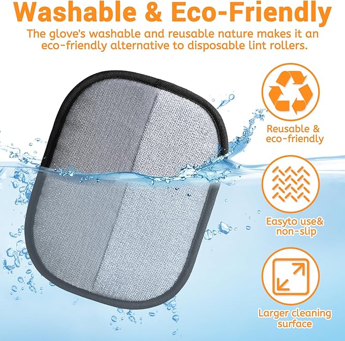 Electrostatic Pet Hair Remover Glove, Reusable Cat Dog Electrostatic Hair Remover Grooming Glove Brush Tool, Suitable for Sofas, Clothing, Carpets, Curtains (1Pcs)