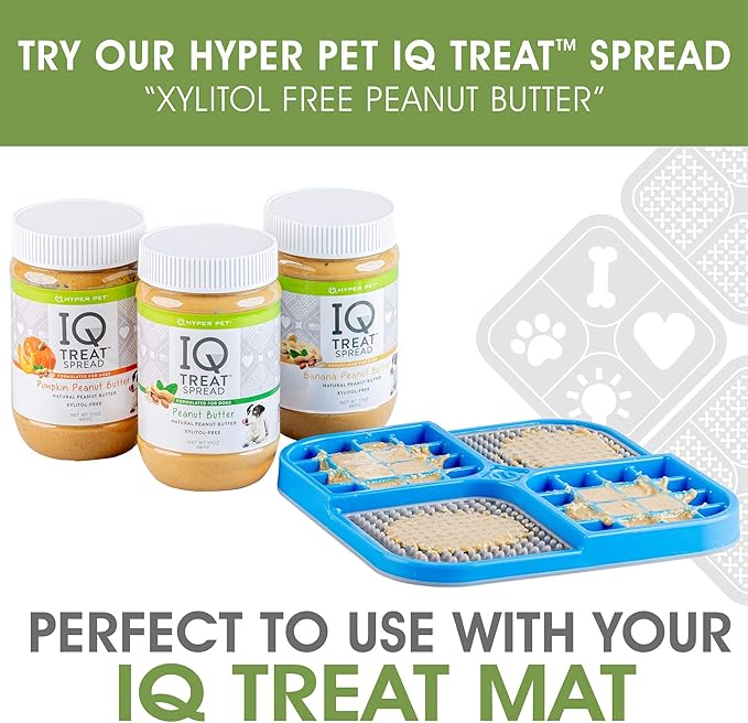 Hyper Pet IQ Treat Lick Mat for Dogs & Cats | Dog & Cat Slow Feeder & Enrichment Toy | Made in USA