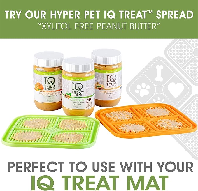 Hyper Pet IQ Treat Lick mat for Dogs, Slow Feeder & Cat Lick mats | Great Alternative to Slow Feeder Dog Bowls & Feeders | Perfect Licking mat, Cat Puzzle & Dog Enrichment Toys