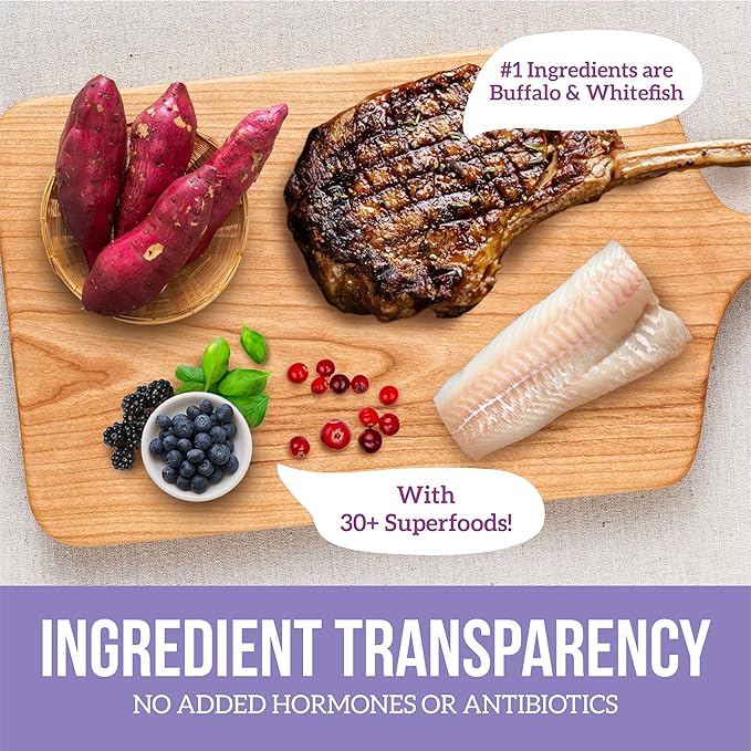 Health Extension Grain Free Buffalo & Whitefish Little Bites Small Kibble Formula with 30+ Superfoods and Probiotics for Teacups, Toys & Miniature Dogs (1lb)