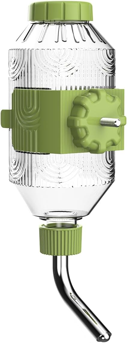 Pet Water Bottle [L17, 17oz] Hanging Dog Water Dispenser Kennel Plastic Drinker Kettle Feeder BPA Free Cage Crate Hutch Puppy Cat Rabbit (Large Rabbits-Cats-Small & Medium Dogs)