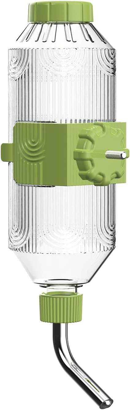 Pet Water Bottle [L24, 24oz] Hanging Dog Water Dispenser Kennel Plastic Drinker Kettle Feeder BPA Free Cage Crate Hutch Puppy Cat Rabbit (Large Rabbits-Cats-Small & Medium Dogs)