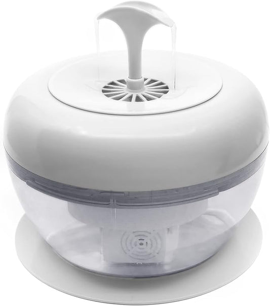 IntelliLeash PURRoducts Purrfect Water Fountain for Cats and Small Dogs with Premium 5-Layer Filter That Lasts Up to Two Months. Splash Free and Tip-Proof Design. Low Water Auto Shut-Off Feature.