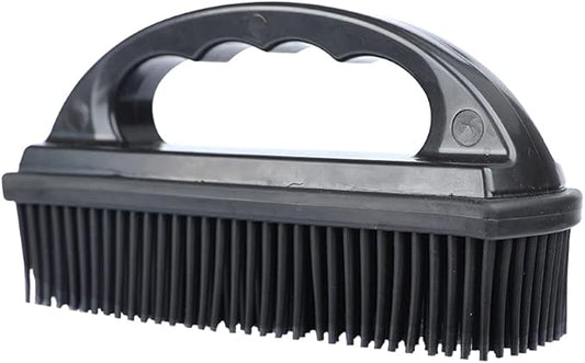 Rubber Pet Hair Removal Brush Lint & Cat Dog Hair Remover Brush Pet Silicone Lint and Debris Remover for Cleaning, Grooming, Home,Black