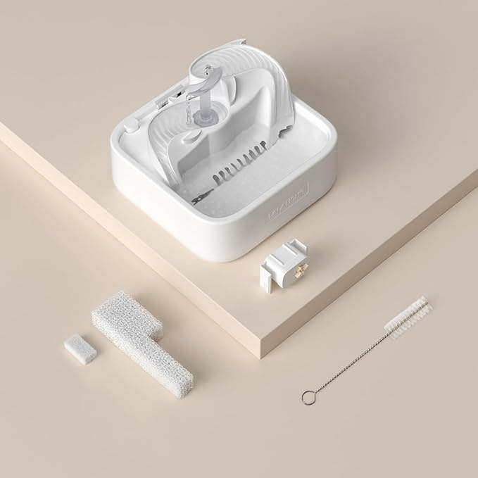 Filter Replacement Kit Compatible with RealFountain 6-Pack (6-Month Supply), Sponge Filter Set for Smart Cat Water Fountain Pet Water Dispenser Bowel Filter Foam with Cleaning Brush