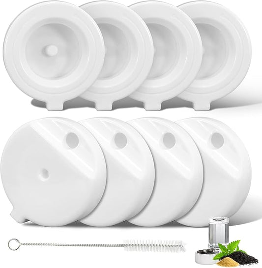 8Pcs Gravity Pet Water Fountain Filters, Automatic Pet Waterer Replacement Filters for 3.6L/4.6L/6L/8L Dog Water Dispenser(8 Filters with 1Brush)