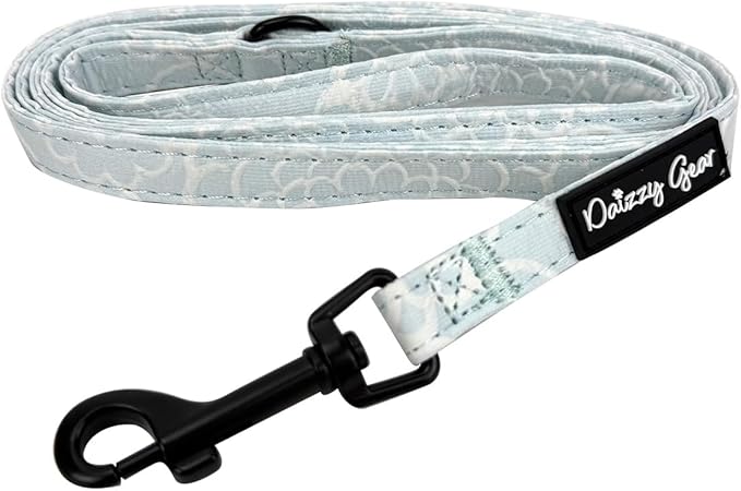 Medium Dog Collar and Harness Set – No Pull, All-Weather, Breathable Harness & Leash Set with Collar, Bandana, Sailor Bow & Poop Bag Holder – Adjustable & Soft - Divine Petals on Jacquard Fabric