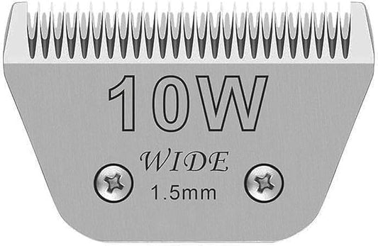 Audoc Wide Blades for Dog Grooming Blades Compatible with Andis,Oster A5,Wahl km10 Dog Clippers Stainless Steel Blades Blades for Animal Dog,Cat,Horse, (#10W(1.5mm))