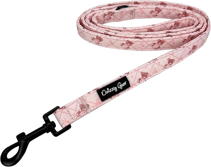 Medium Dog Collar and Harness Set – No Pull, All-Weather, Breathable Harness & Leash Set with Collar, Bandana, Sailor Bow & Poop Bag Holder – Adjustable & Soft - Teddy Coquette on Jacquard Fabric