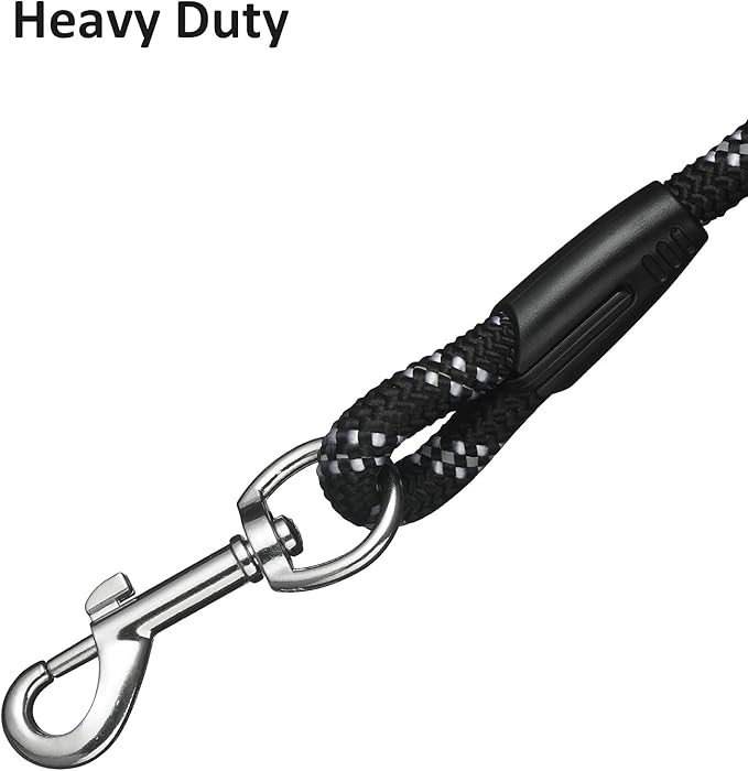 (2 Pack) Long Dog Leash for Dog Training 15FT/30FT/50FT, Dog Rope Check Cord with Reflective Thread for Large/Medium/Small Dogs, Dog Tie-Out Cable Lead for Hunting, Camping or Backyard