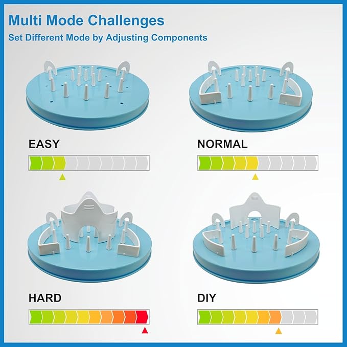 YallMiaul Interactive Cat Treat Puzzle, Food Dispenser, Cat Stimulation Maze, Slow Feeder, Enrichment Toys for Indoor Cats and Kittens (Sky Blue)