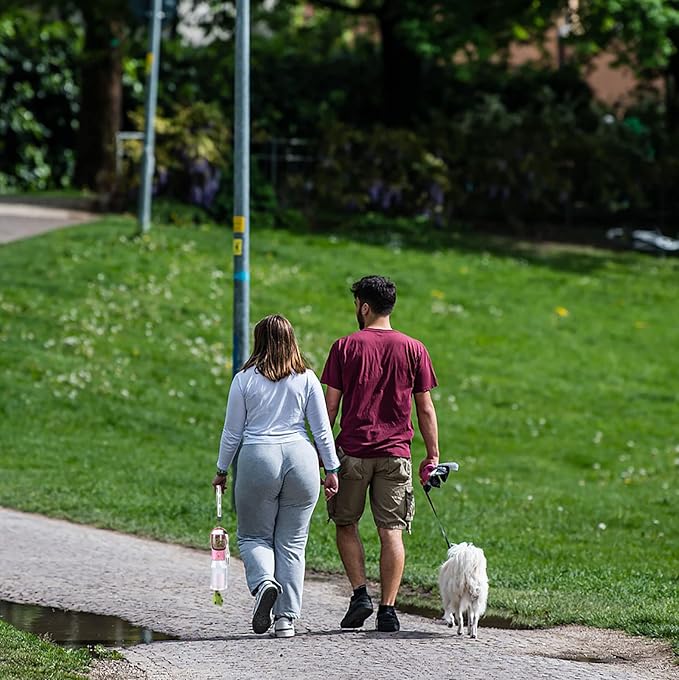 Dog Water Bottle with Food Container & Poop Bag Holder, Travel Water Bowl, Portable Pet Dispenser, Dog Gifts Stuff Accessories Items, Puppy Essentials for Yorkie Chihuahua Walking Hiking