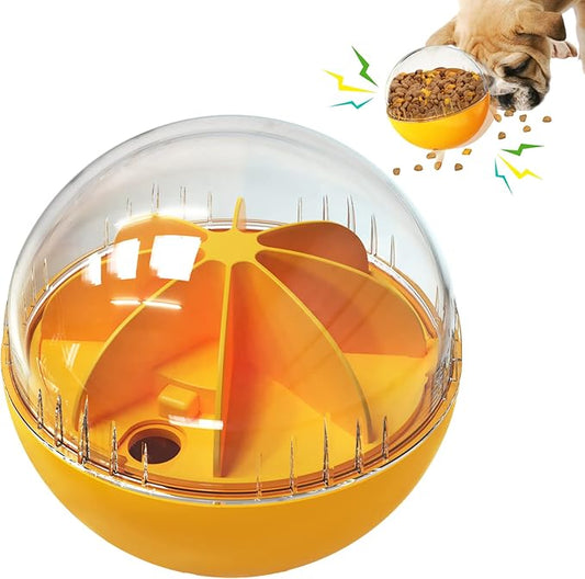 Monotre Dog Treat Ball, Interactive Squeaky Mental Stimulation Toys, Slow Feeder Puzzle Toys for Medium/Large Dog Breeds