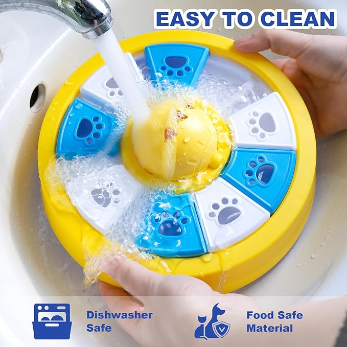 YuLohass Interactive Dogs Toys for Slow Feeder, Pets Puzzle Feeders for Food Dispenser, Cat Treat Puzzle Feeder for Medium Small Dogs Cats IQ Training Reducing Boredom Intelligence Improving (Yellow)