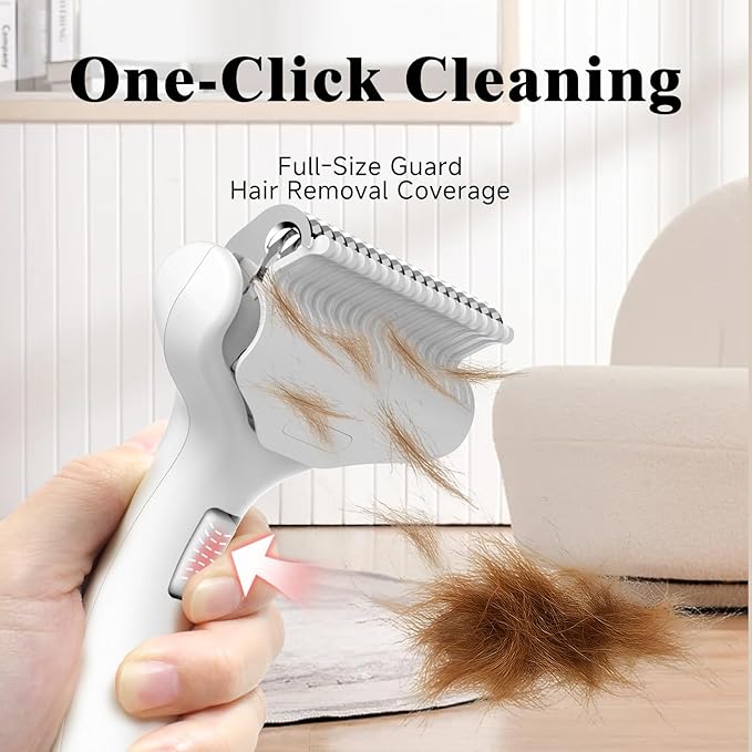 Undercoat Shedding Brush for Dogs & Cats – Professional Deshedding & Dematting Tool – Grooming Comb for Long Hair, German Shepherds & All Pets