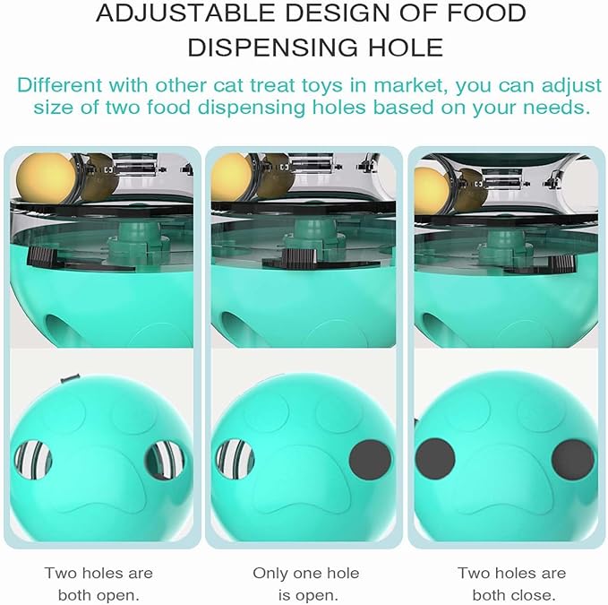 YILEAITECH Cat Toy for Indoor Cats Wobble KittenTreat Dispensing Ball Food Dispenser Puzzle Slow Feeder Balls Kitty Stimulating Indoor Interactive Brain Game Toys Gift (Blue)