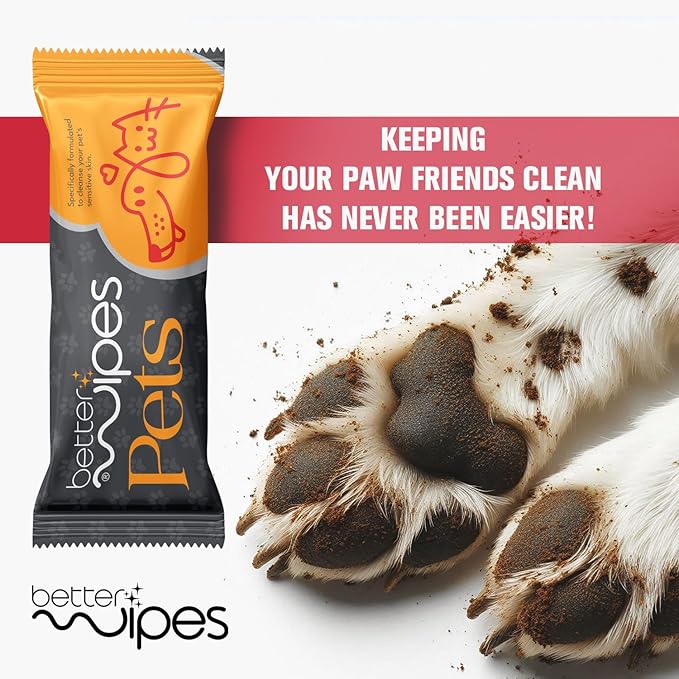 Pets - Extra Thick Pet Wipes for Dogs & Cats | Ultra Soft Dog Wipes for Paws, Face, Ears & Body | Hypoallergenic, Alcohol-Free Cat Wipes | Travel-Friendly Pet Cleaning Wipes | 25 Count
