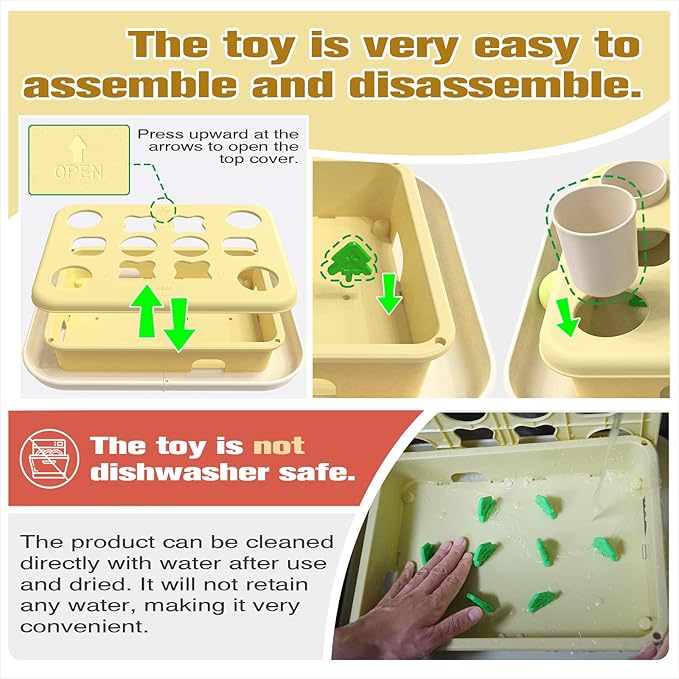 KADTC 3 Ways to Play - Large Size Cat Treat Puzzle Toy U.S. Brand & Design Track Balls & Peek-and-Play Box for Indoor Cats Puzzles Slow Feeder Kitten Enrichment Toys Interactive Brain-Teasing Game