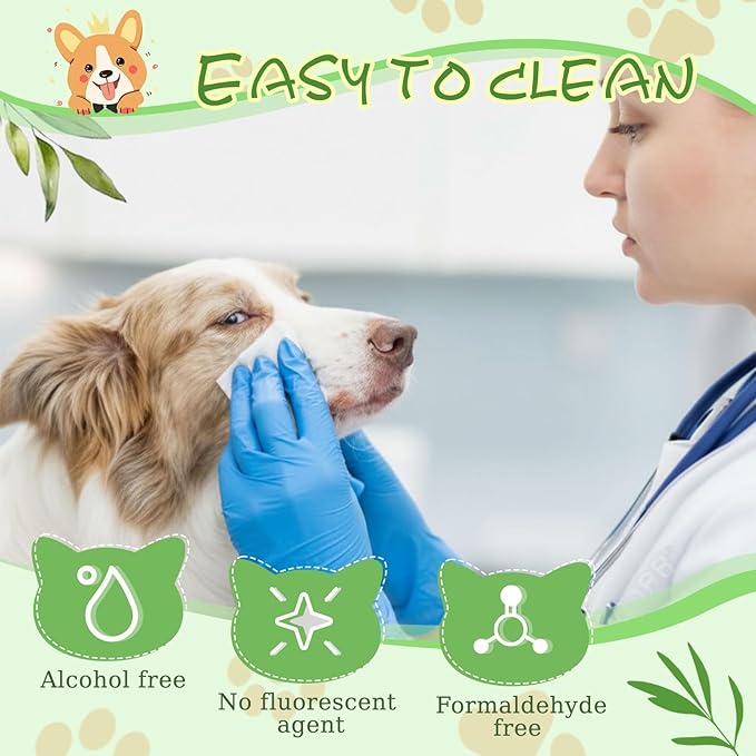 Treela 10 Packs of 800 Dog Wipes Pet Wipes Cat Grooming Supplies for Paws, Butt, Ear, Skin, Eye, Body Bath Cleaning Stain Odor Remover, Home or Travel Use(Tea Tree Flavor)