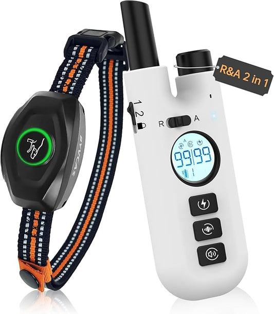 Bark Collar with Remote, 2 in 1 Shock Collar for Large Medium Small Dogs(15-120lbs), Anti Barking Dog Training Collar, IP67 Waterproof, Beep/Shock/Vibration(0-99)