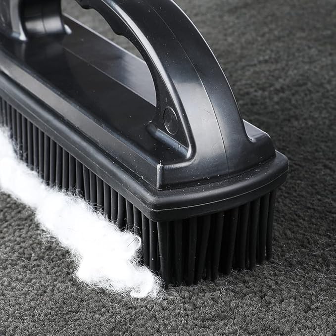 Rubber Pet Hair Removal Brush Lint & Cat Dog Hair Remover Brush Pet Silicone Lint and Debris Remover for Cleaning, Grooming, Home,Black