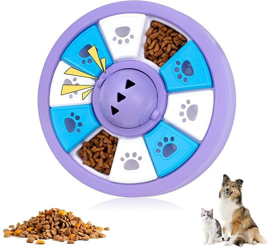 YuLohass Interactive Dogs Toys for Slow Feeder, Pets Puzzle Feeders for Food Dispenser, Cat Treat Puzzle Feeder for Medium Small Dogs Cats IQ Training Reducing Boredom Intelligence Improving (purpul)