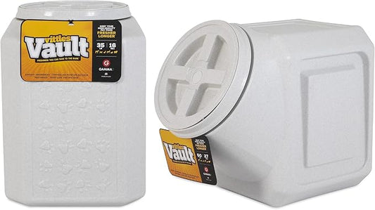 Gamma2 Vittles Vault Stackable Dog Food Storage Containers (Up To 60 Pounds) and Gamma2 Vittles Vault Dog Food Storage Container (Up To 35 Pounds)