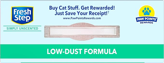 Fresh Step Cat Litter, Unscented, Odor Control | Clumping Formula | Activated Charcoal | 14 lb | Pack of 2