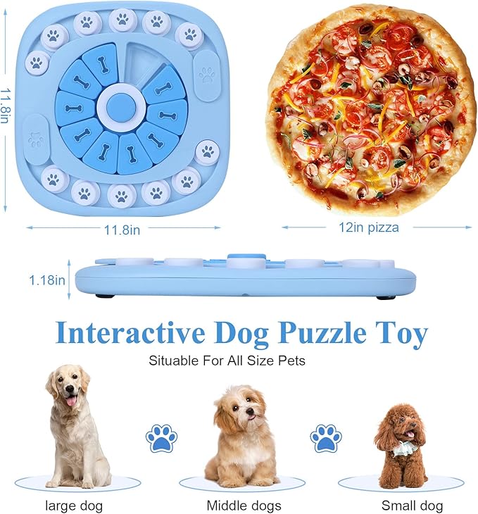 XIGOU Dog Puzzle Toys - Treat Dispensing Dog Enrichment Toys for IQ Training & Brain Stimulation - Interactive Mentally Stimulating Toy - Gifts for Puppies, Cats, Dogs