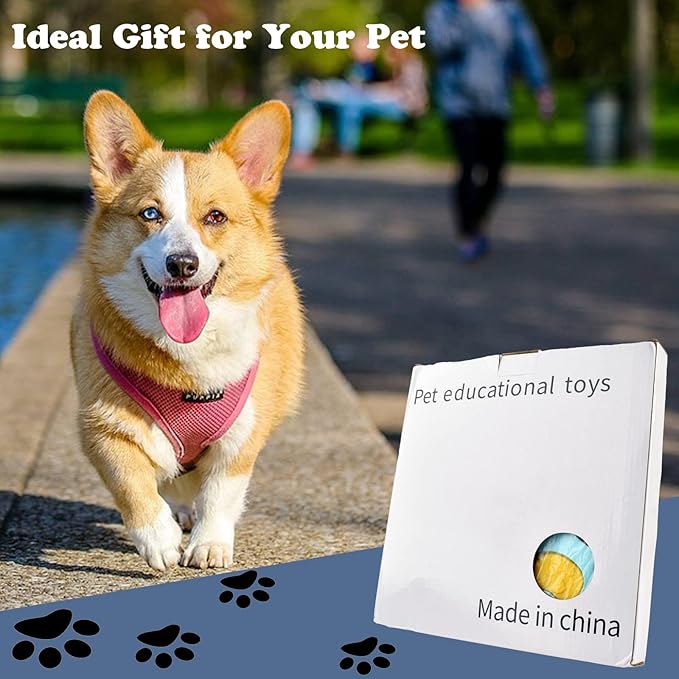 Cdipesp Dog Puzzle Toys for Smart Dogs Treat Dispensing Mental Stimulation Toys Dog/Cat Puzzle Feeder Dog Enrichment Toys Interactive Dog Toys for Boredom (Flower)