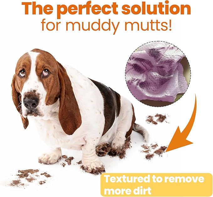 HEAVY Dootie Wipes - Convenient Durable Dog Wipes for Paws, Butt with Very Mild Pleasant Citrus Scent, 100 Count - Puppy Essentials Pet wipes, Dog Wipes Cleaning and Deodorizing. Made with Bamboo.