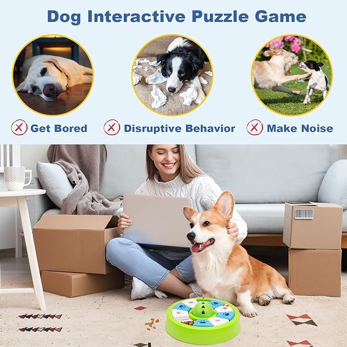 YuLohass Interactive Dogs Toys for Slow Feeder, Pets Puzzle Feeders for Food Dispenser, Cat Treat Puzzle Feeder for Medium Small Dogs Cats IQ Training Reducing Boredom Intelligence Improving (Green)