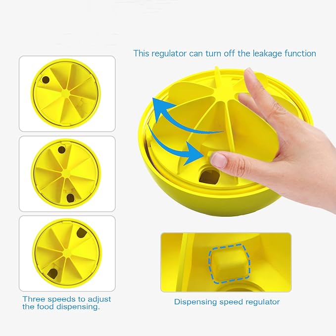 Monotre Dog Treat Ball, Dog Food Puzzle Slow Feeder Interactive Squeaky Mental Stimulation Toys, Cat Treat Dispenser Puzzle Toys Active Rolling Balls for Medium/Large Dog Breeds