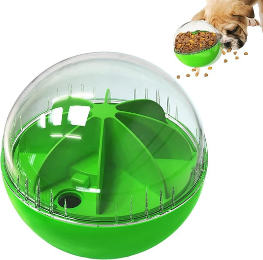 Monotre Dog Treat Ball, Dog Food Puzzle Slow Feeder Interactive Squeaky Mental Stimulation Toys, Dog& Cat Treat Dispenser Puzzle Toys Active Rolling Balls for Medium/Large Dog Breeds