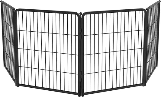 FXW Homeplus Unleashed Indoor Dog Playpen - Stress-Free and Safe Play, Heavy Duty 32 Inch 4 Panels Dog Pen for Small and Medium Dogs, Black│Patented