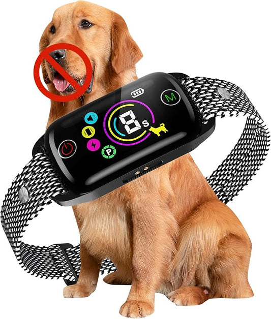 Dog Bark Collar for Large Medium Small Dogs, Rechargeable Bark Collar, Anti Barking Training Collarwith 8 Sensitivity Levels, Beep/Vibration Modes, Auto Correction for Dogs, IP67 Waterproof