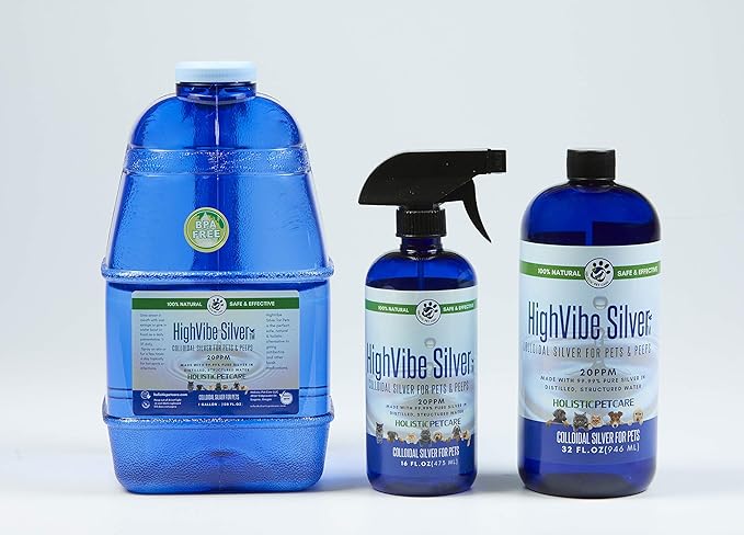 Holistic Pet Care - Colloidal Silver Spray for Dogs, Cats, Horses & Birds - 20 PPM Effective Wound Care, Hot Spot Treatment, Skin Relief & Immune Support - All-Natural Pet Silver Spray (16 Oz)