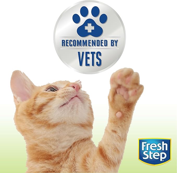 Fresh Step Cat Litter, Unscented, Odor Control | Clumping Formula | Activated Charcoal | 14 lb | Pack of 2