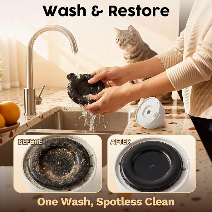 CATPICK Interactive Cat Toys for Indoor Cats - Automatic Flying Bird Feather Toy, USB Rechargeable Electric Cat Teaser with Strong Sticky Base, Smart Motion Self-Play Toy for Bored Cats(Green)