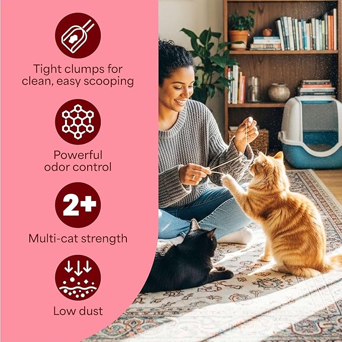 Fresh Step Extreme Clumping Litter With Febreze Freshness, Mountain Spring Scent Clumping Cat Litter With Guaranteed Odor Control, 14 lb. Box
