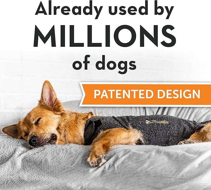 ThunderShirt for Dogs, Medium, Heather Gray Classic - Dog Anxiety Relief Calming Vest