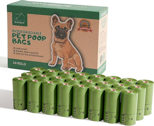 ATIFBOP Biodegradable Dog Poop Bags Rolls 360 Count Scented, Leak Proof and Extra Thick Waste Bag Refill (Scented)