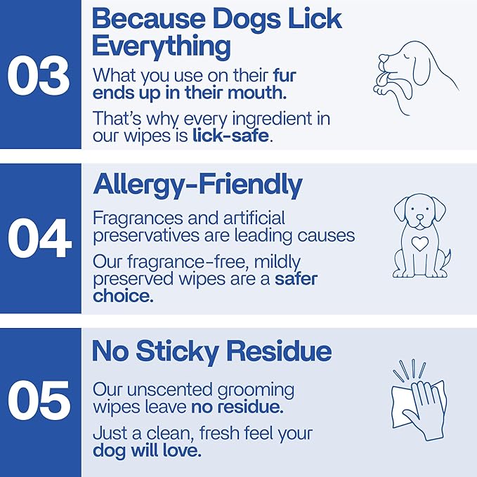 99% Water Dog Wipes, Extra Large 8x8 Puppy Wipes for Sensitive Skin – Hypoallergenic Pet Wipes for Grooming Tear Stain, Face, Ears, Eyes Paws & Butt – Alcohol Free, Biodegradable, Unscented 400 Count